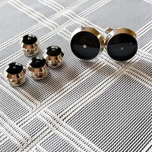 Ebony Cufflinks Stud Set